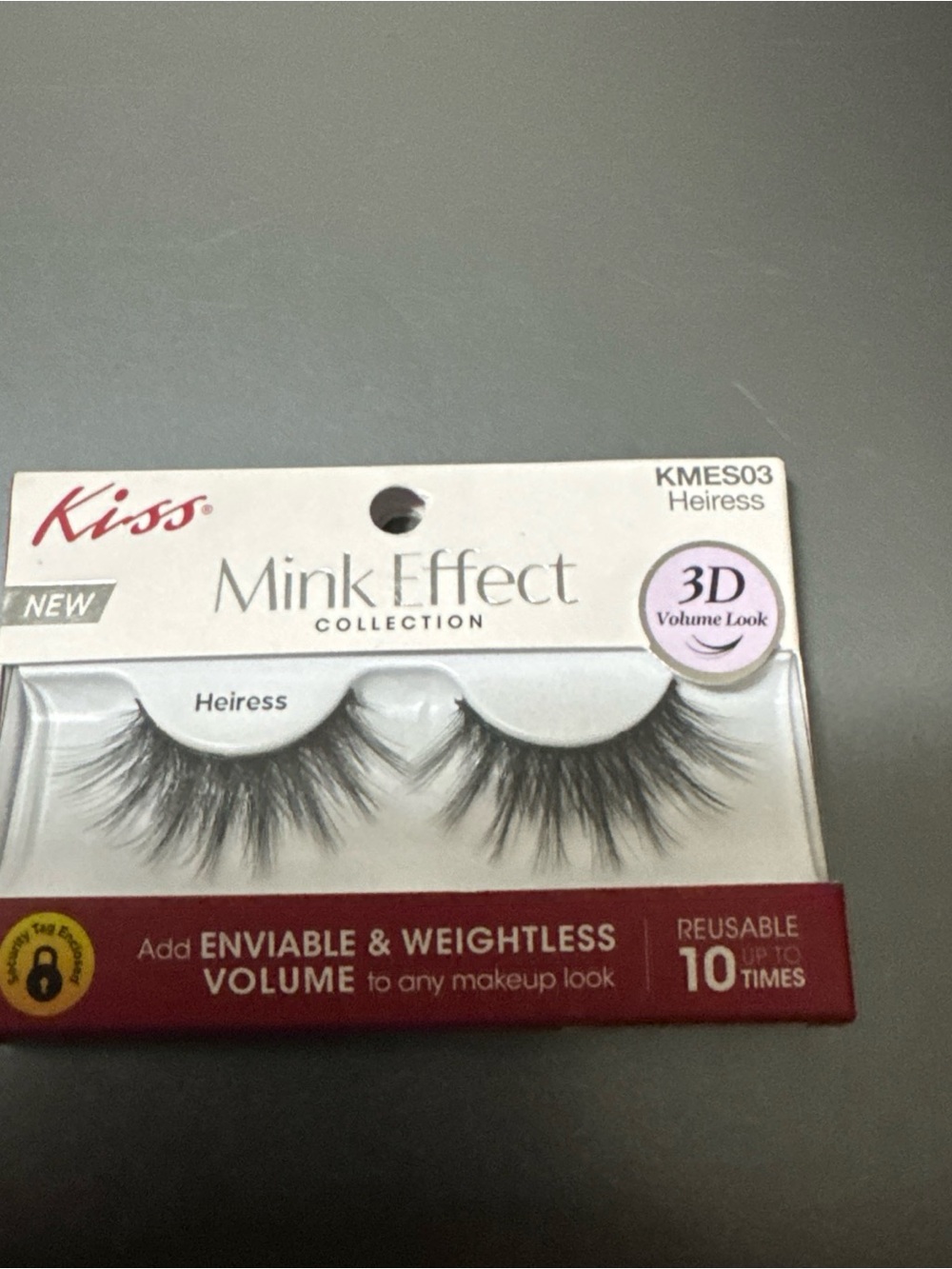 Kiss Mink Effect 3D False Eyelashes Heiress - Black